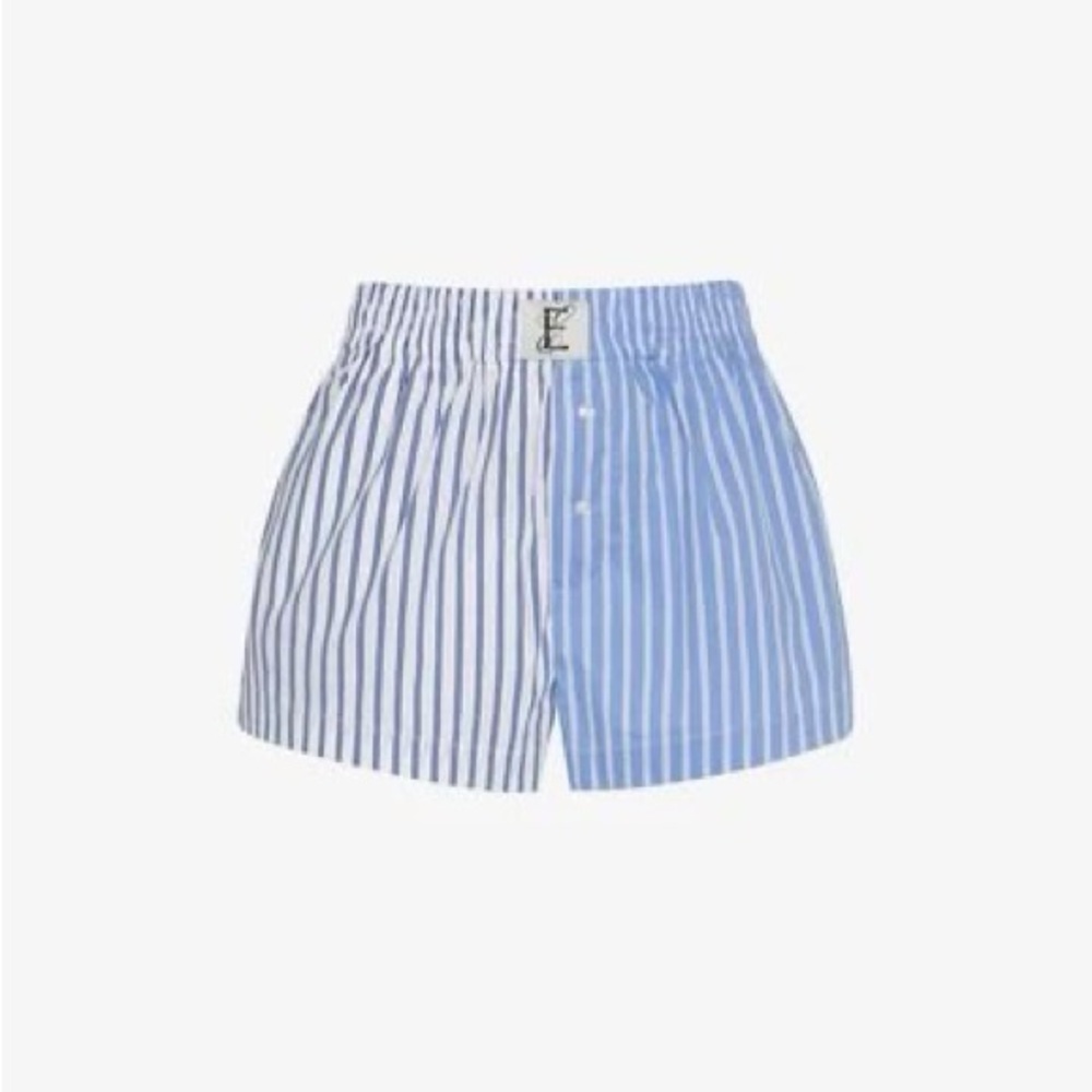 Eleven Eleven Blue and White Striped Women's Boxer Shorts
